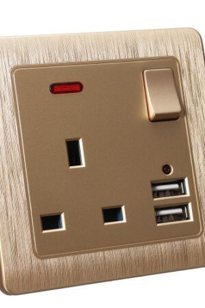 2 USB Wall UK Plug Power Socket Mains Fast Charging